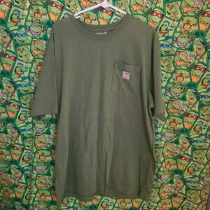 carhardt dark gray short sleeve t shirt size XL